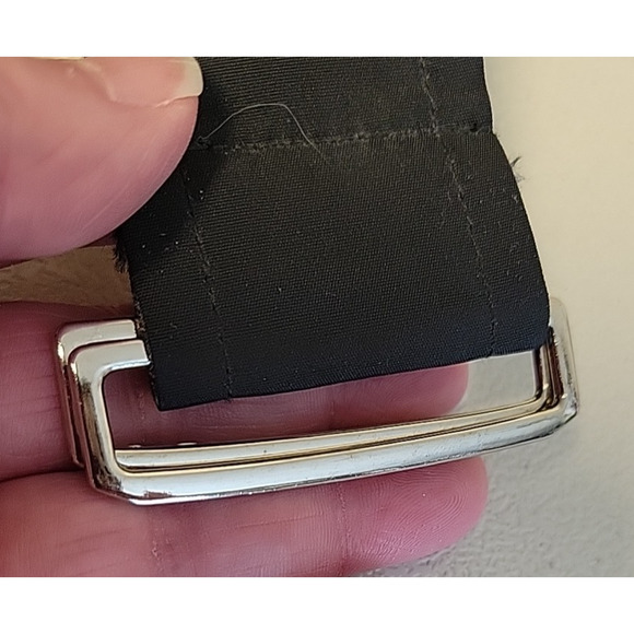 Plaid Cloth Belt Reversible D Ring Buckle Black White Preppy Academia 61 Inches - Picture 3 of 4